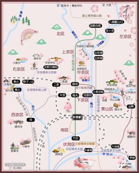 京都桜名所マップ